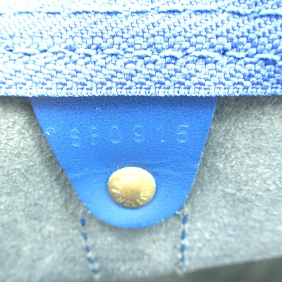 LOUIS VUITTON Blue Epi Leather Keepall 60 Boston Travel Duffel Bag SP0915 - Picture 7 of 15